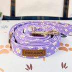 Designed Purple Daisy Floral Dog Vest Set