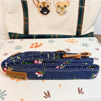 Designed Navy Floral Dog Vest Set