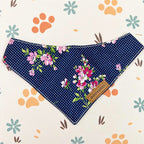 Designed Navy Floral Dog Vest Set