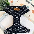 Designed Black Polka Dot Dog Vest Set