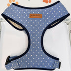 Designed Blue Polka Dot Dog Vest Set