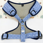 Designed Blue Polka Dot Dog Vest Set