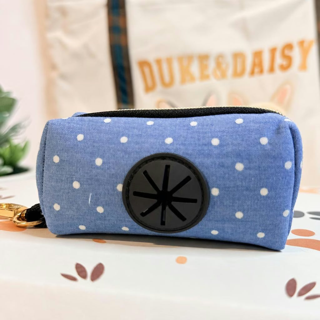 Designed Blue Polka Dot Dog Vest Set