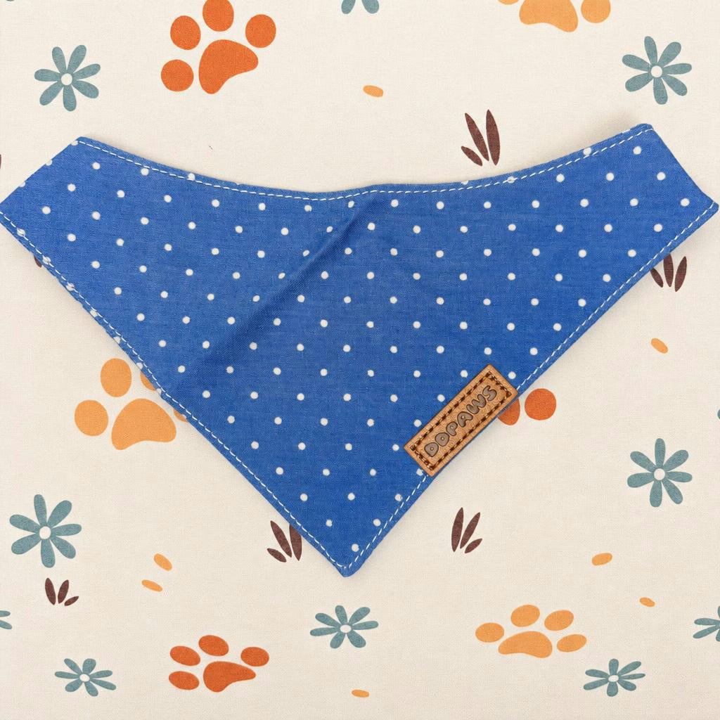 Designed Blue Polka Dot Dog Vest Set