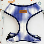 Designed Blue White Stripe Dog Vest Set