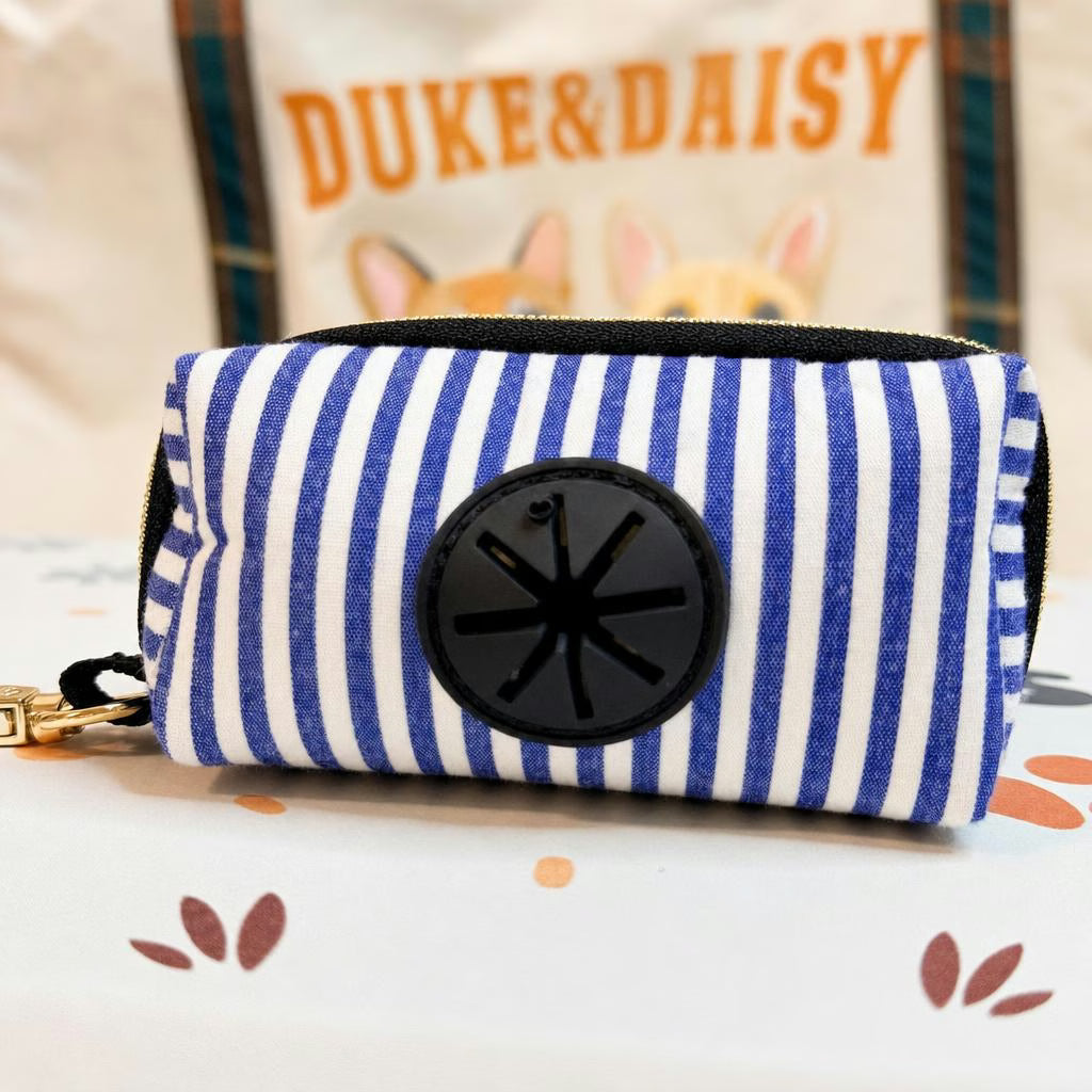 Designed Blue White Stripe Dog Vest Set