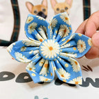 Designed Blue Daisy Floral Dog Vest Set