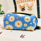 Designed Blue Daisy Floral Dog Vest Set