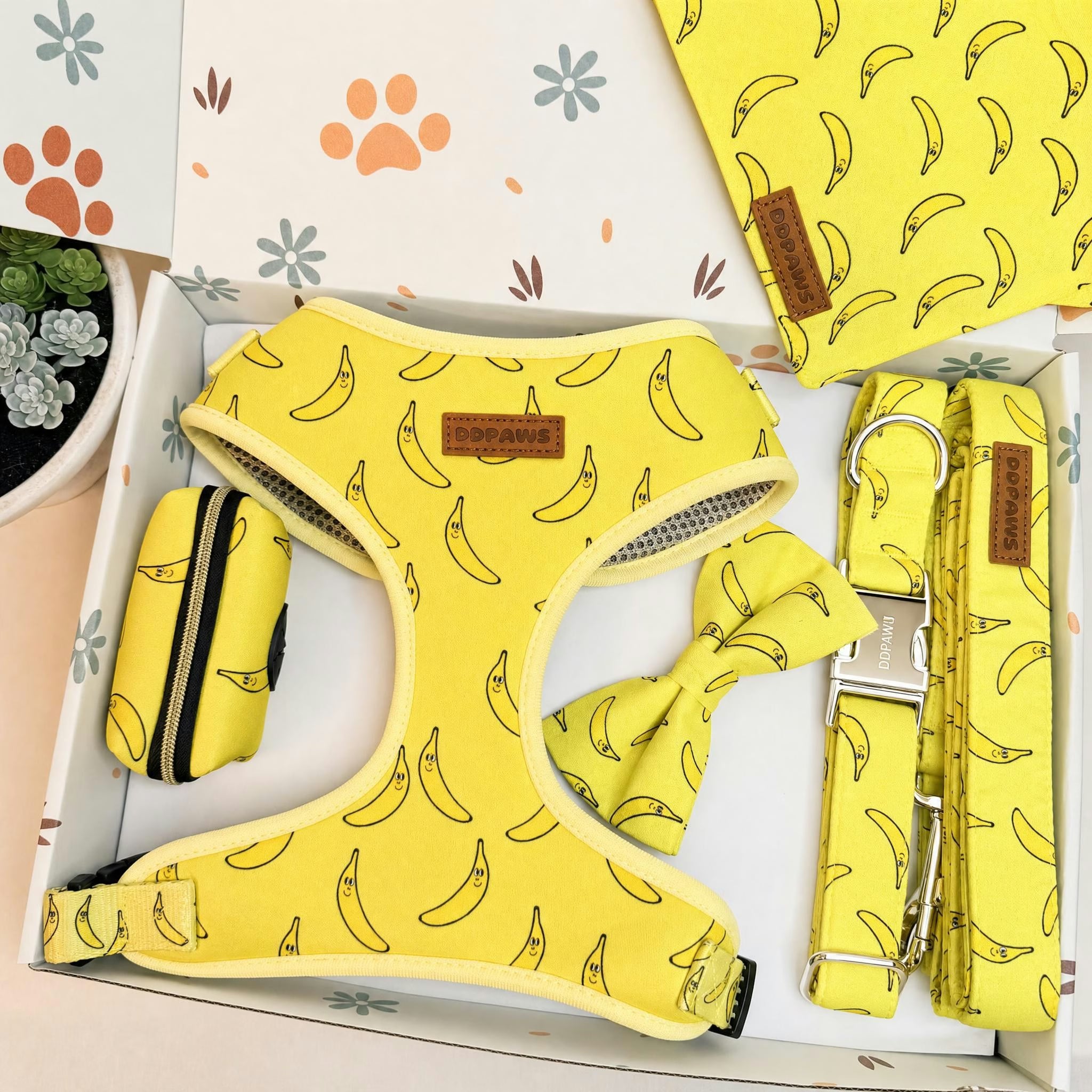 Designed Banana Dog Vest Set