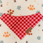 Designed Red Caro Dog Vest Set