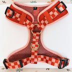 Designed Red Caro Dog Vest Set