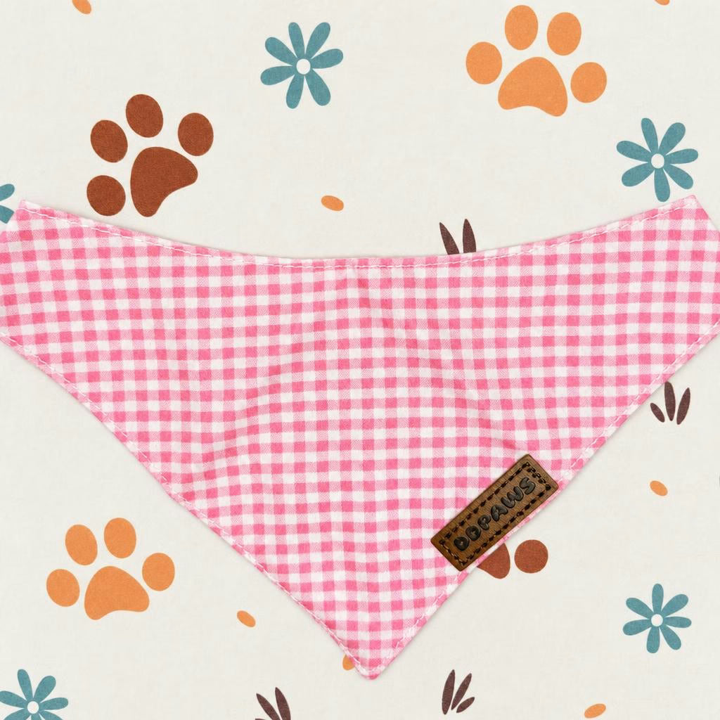 Designed Pink Caro Dog Vest Set
