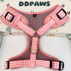 Designed Pink Caro Dog Vest Set