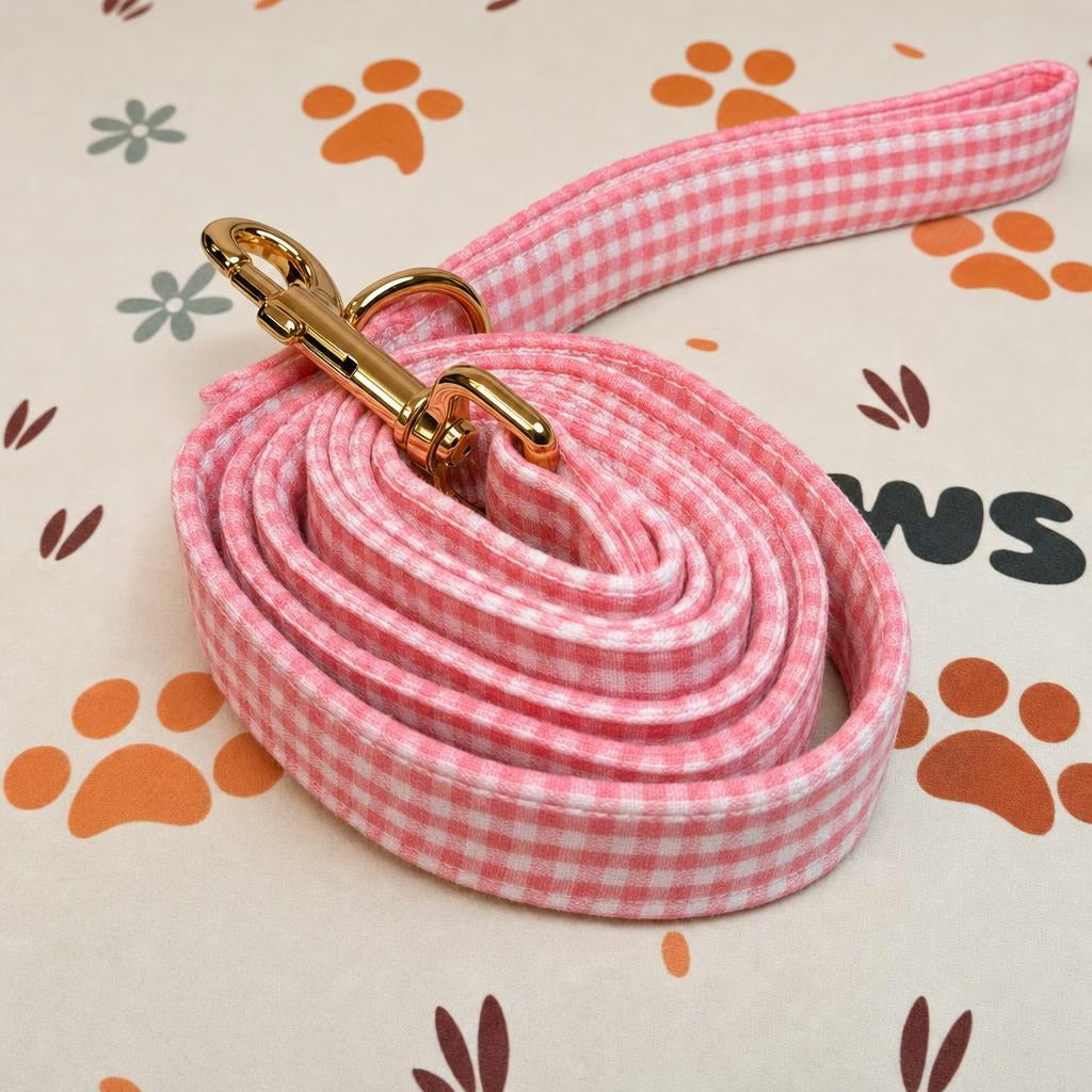 Designed Pink Caro Dog Vest Set