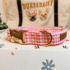 Designed Pink Caro Dog Vest Set
