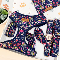 Designed Midnight Melody Floral Dog Vest Set