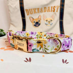 Designed Lavender Meadow Floral Dog Vest Set