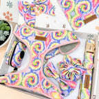 Designed Rainbow Twirl Floral Dog Vest Set