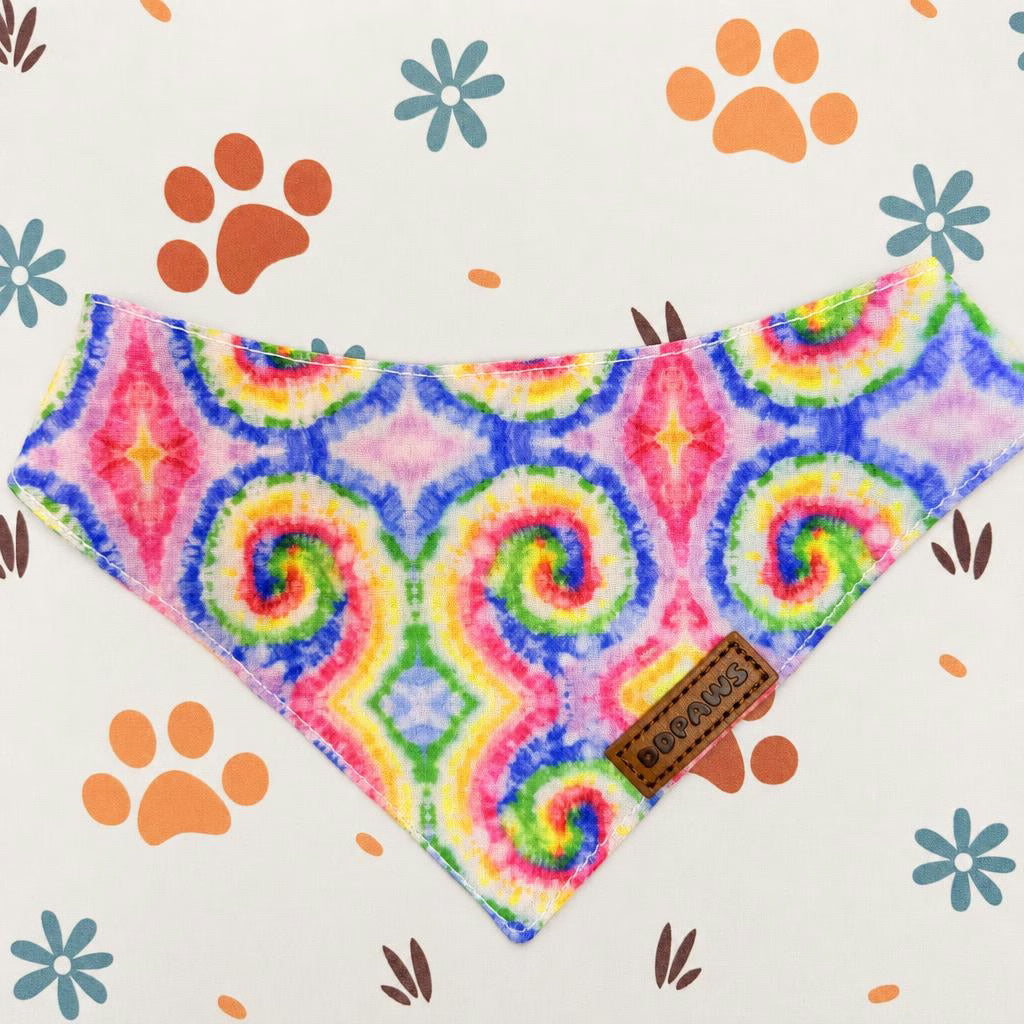 Designed Rainbow Twirl Floral Dog Vest Set