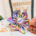 Designed Rainbow Twirl Floral Dog Vest Set