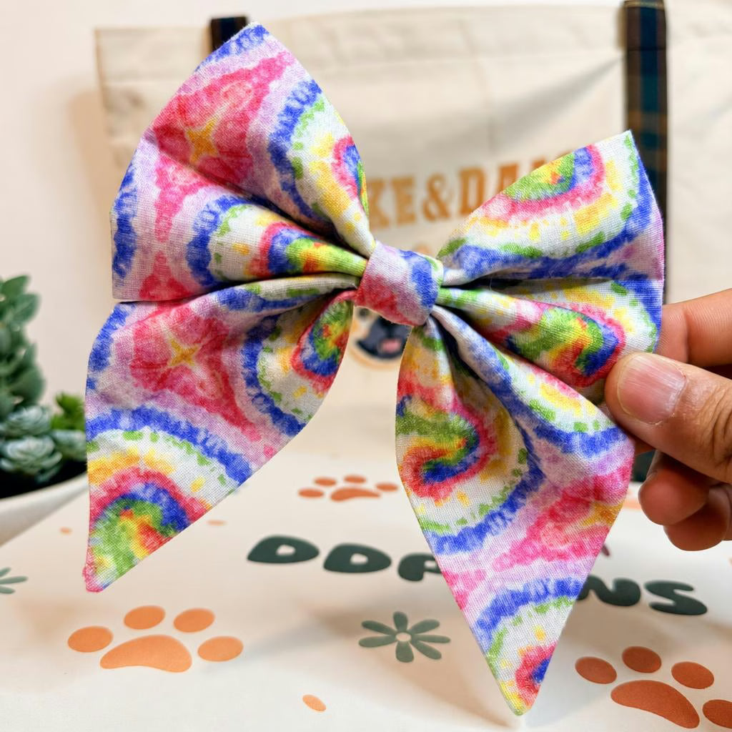 Designed Rainbow Twirl Floral Dog Vest Set