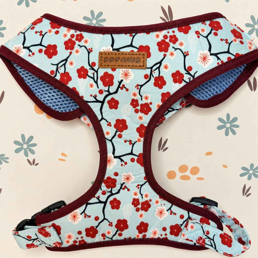 Designed Sakura Bloom Floral Dog Vest Set