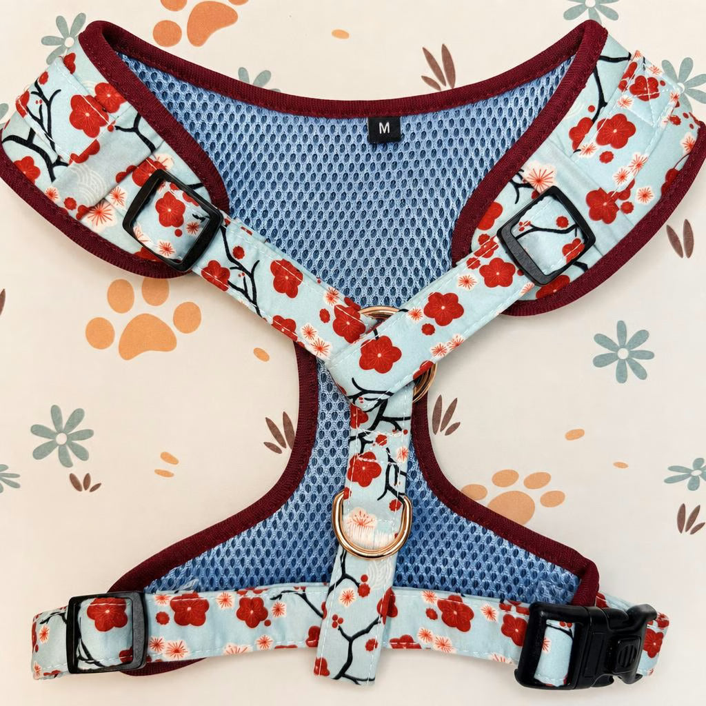 Designed Sakura Bloom Floral Dog Vest Set