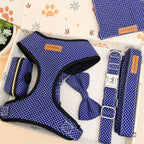 Designed Navy Polka Dot Dog Vest Set