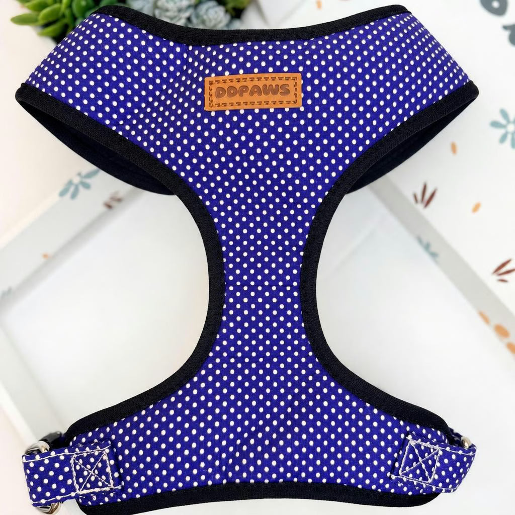 Designed Navy Polka Dot Dog Vest Set