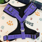 Designed Navy Polka Dot Dog Vest Set