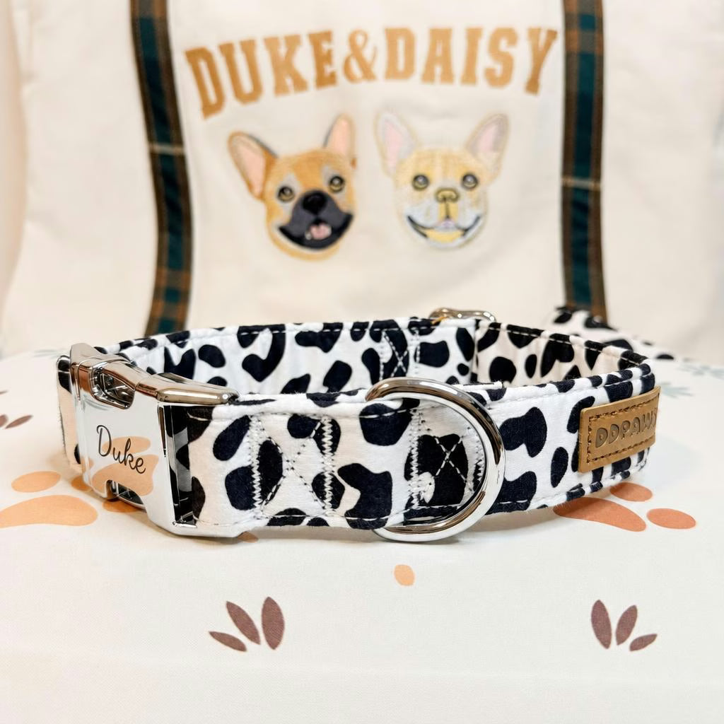 Designed Cow Dog Vest Set