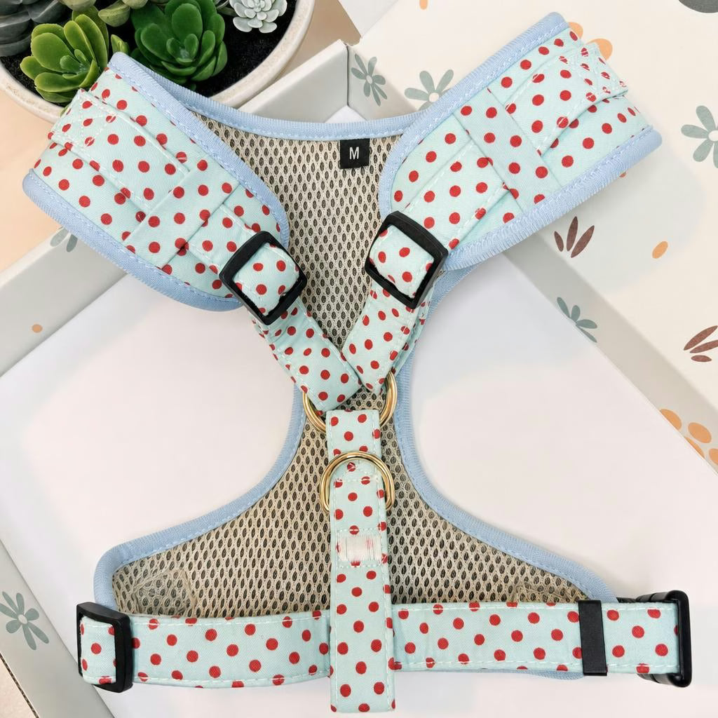 Designed Cherry Polka Dot Dog Vest Set
