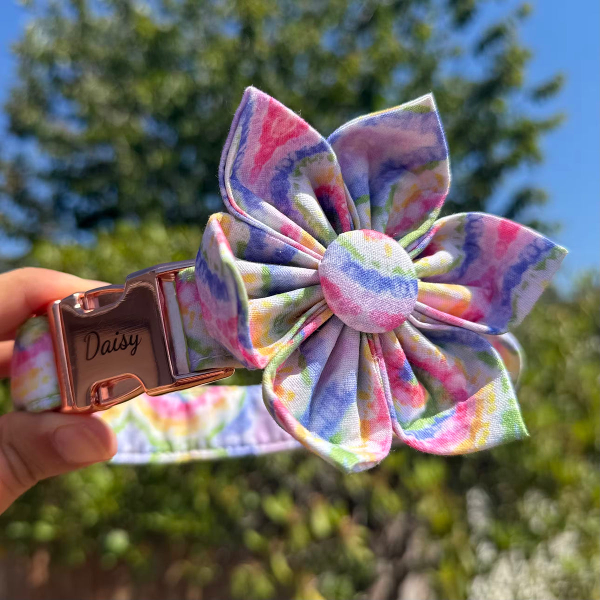 Designed Rainbow Twirl Floral Dog Vest Set