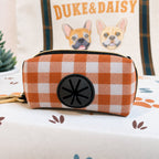 Designed Orange Gingham Dog Harness Set
