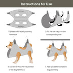 Pet Grooming Hammock – Nail Trimming & Cleaning Holder with Hooks for Cats & Dogs