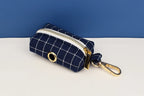 Grid Dark Blue Personalized Dog Collar, Leash & Harness Set