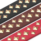 Genuine Leather Dog Collar – Personalized Spiked Studded Design for Small, Medium & Large Dogs