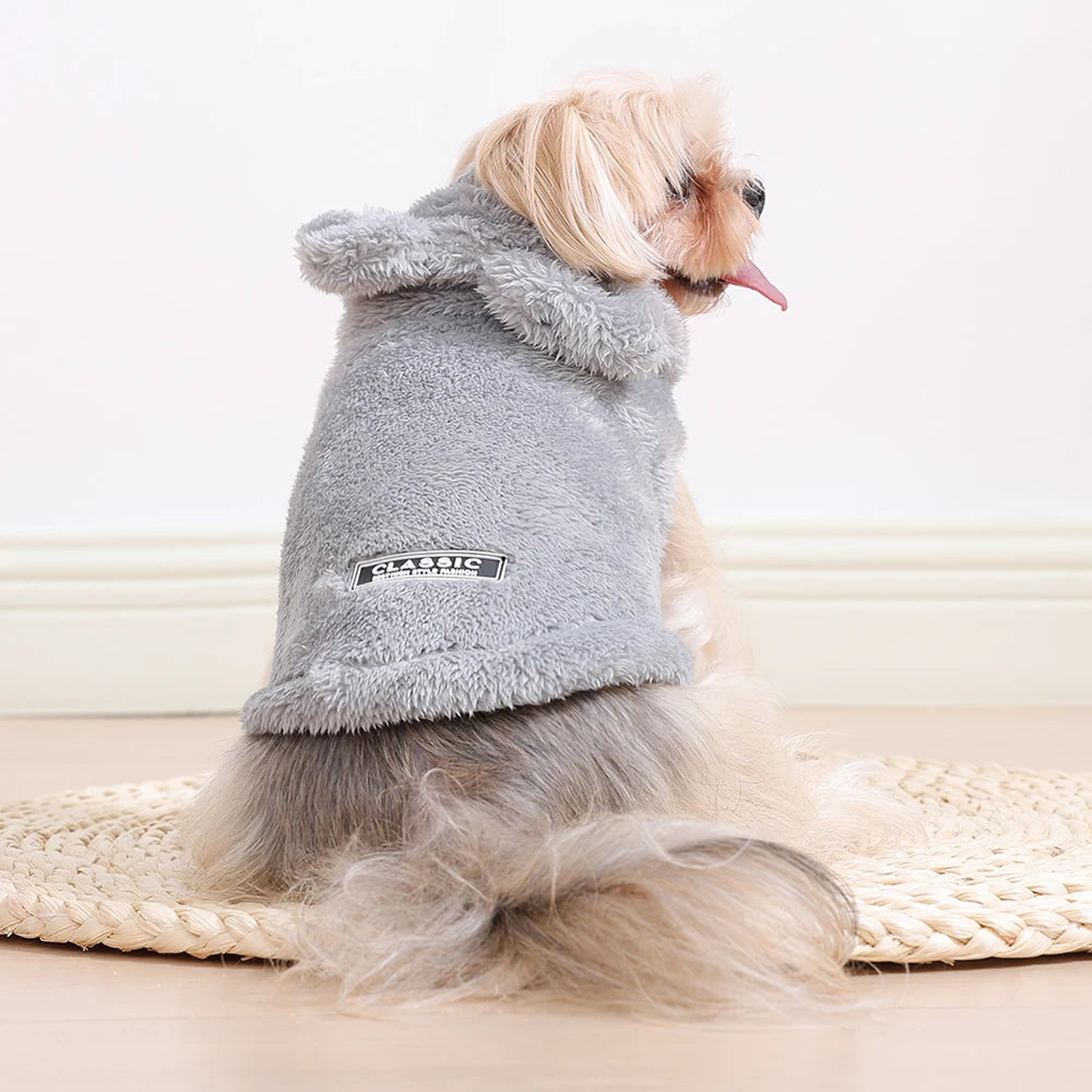 Warm Fleece Dog Hoodie – Cozy Winter Sweater for Small & Medium Pets