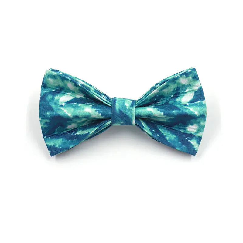 DDPaws Bowtie / XS Blue tie-dye Printed Set