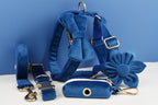Blue Velvet Personalized Dog Collar, Leash & Harness Set