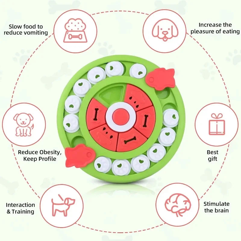 Interactive IQ Food Dispenser – Slow Feeder Bowl for Dogs & Cats