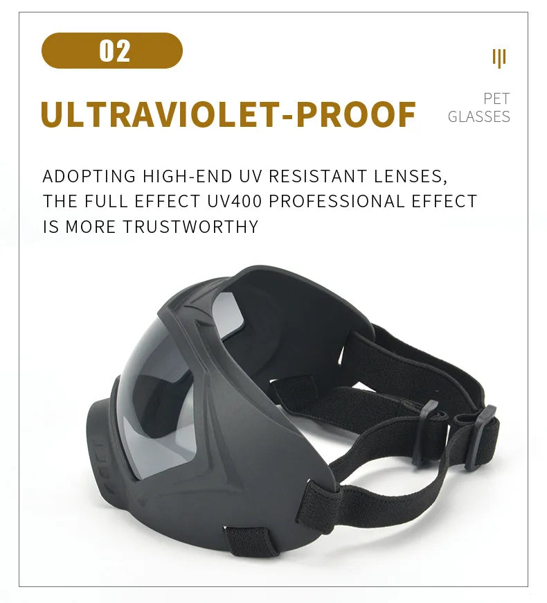 Large Dog Sunglasses – Adjustable Goggles for Medium & Large Dogs