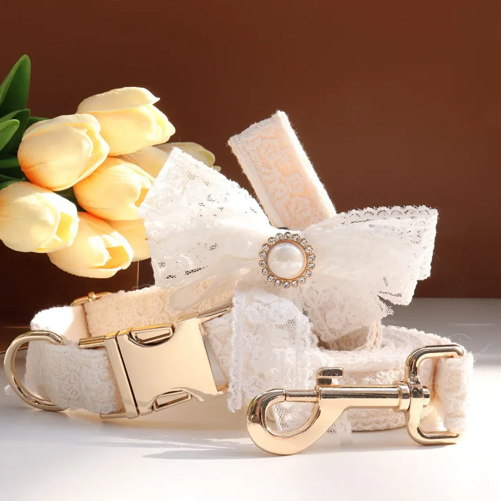 Luxury Pearl Lace Floral Set