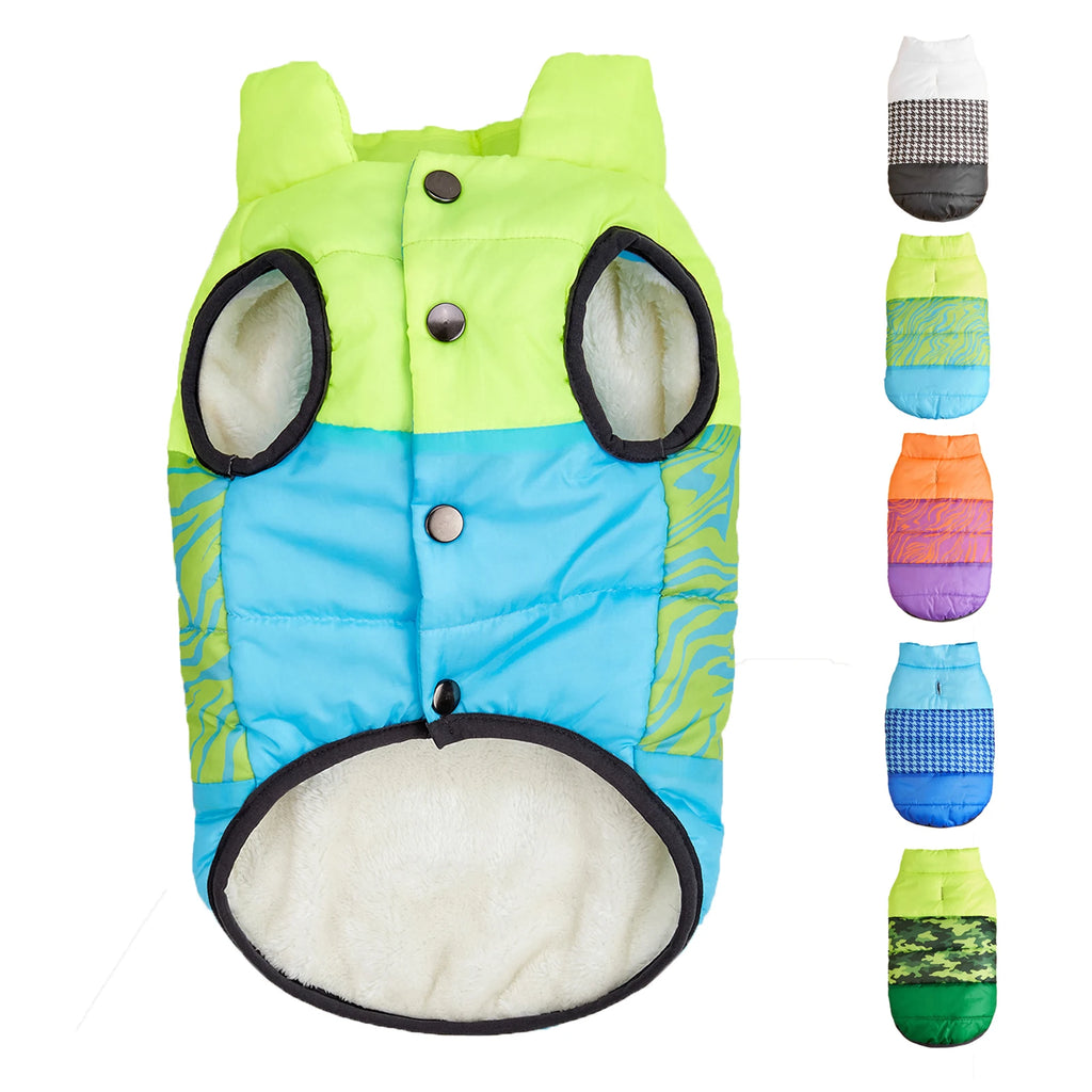 Winter Dog Vest Coat – Windproof Double-Layer Fleece Jacket for Small & Medium Dogs