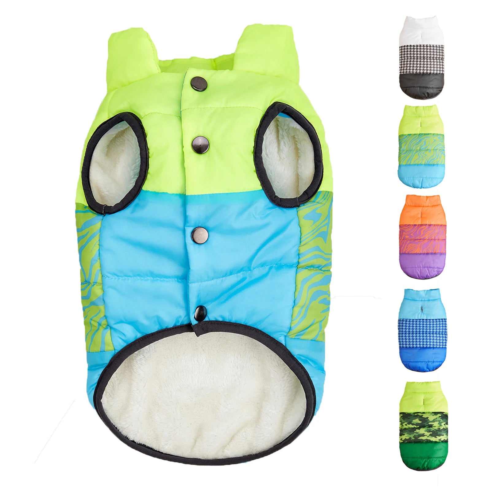 Winter Dog Vest Coat – Windproof Double-Layer Fleece Jacket for Small & Medium Dogs