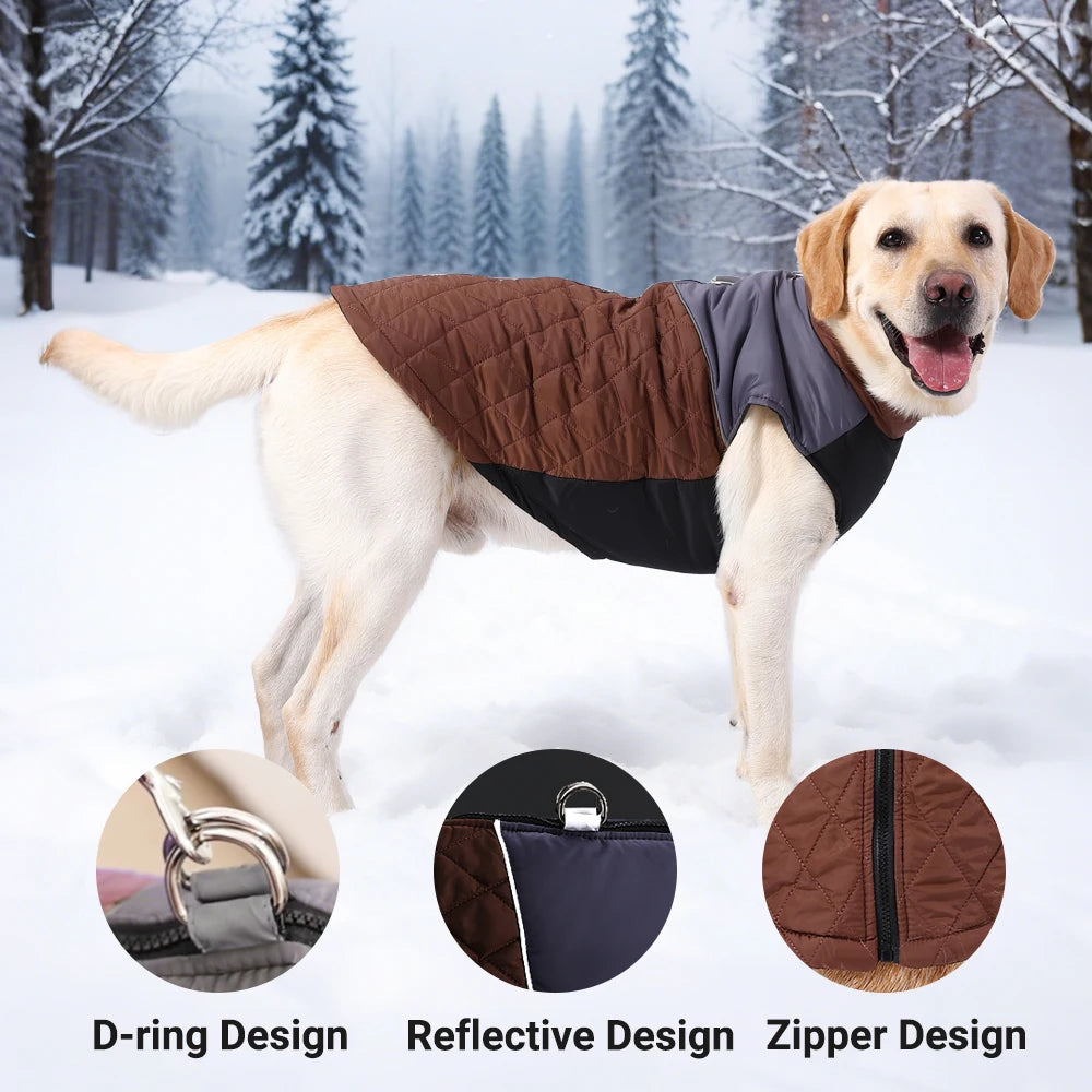 Reflective Waterproof Winter Dog Jacket – Warm Coat for Small to Large Breeds