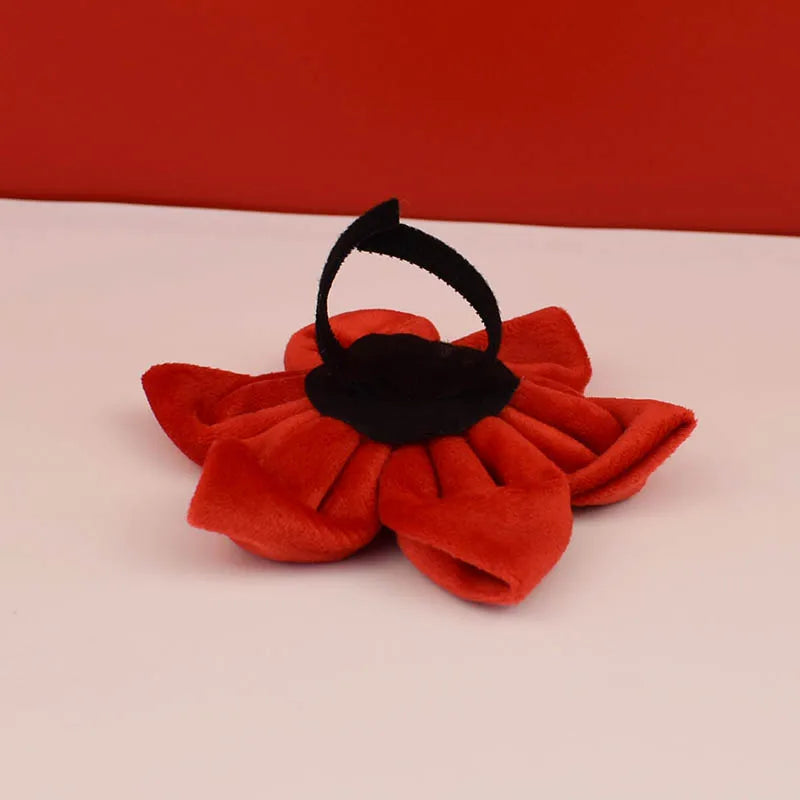 Red Velvet Personalized Dog Collar, Leash & Harness Set