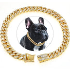Diamond Cuban Chain Dog Collar – Luxury Pet Jewelry with Secure Buckle