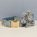 Flower Personalized Dog Collar, Leash & Harness Set