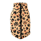 Leopard Print Winter Dog Jacket – Warm, Windproof & Stylish with D-Ring Design